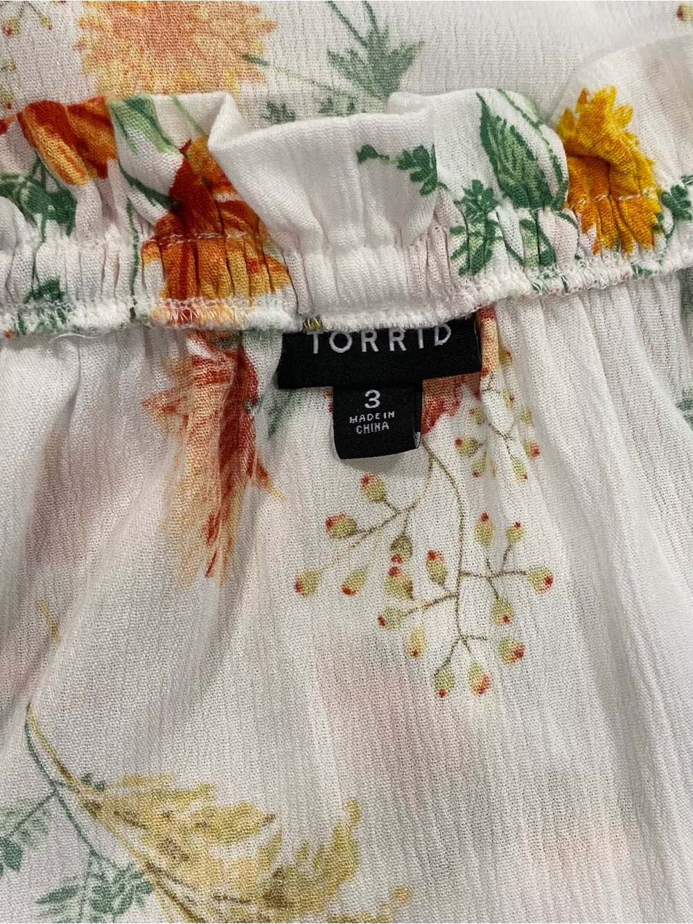 torrid Gauzy Floral Off-Shoulder 2-piece Maxi Skirt Set with Pockets Size 22/24 - Picture 6 of 14